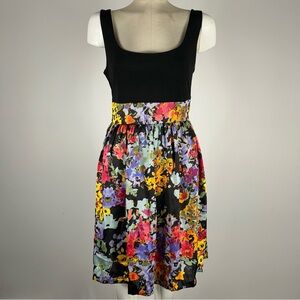 ❤️ SPEECHLESS Womens Black Floral Sleeveless Short Fit + Flare Dress Medium NWT